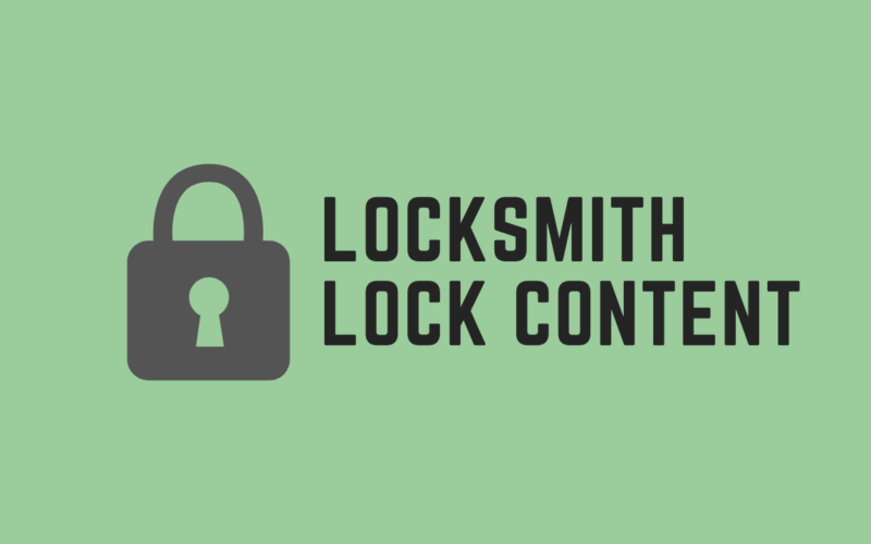 Locksmith Lock Content Post Cover