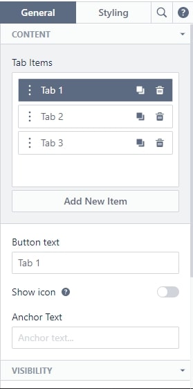 Tab Styling