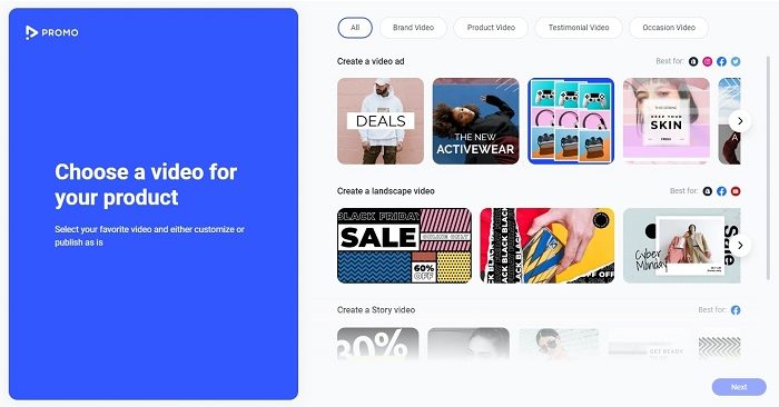 Promo.com Shopify app templates 