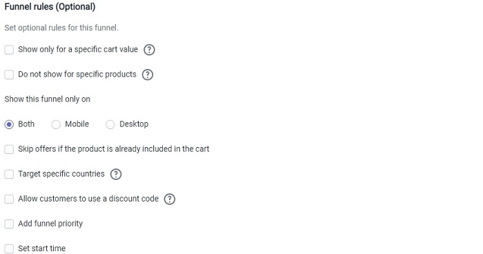 set funnel rules in Honeycomb