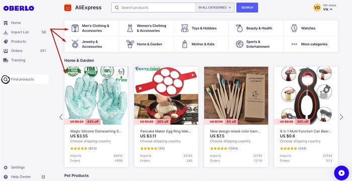 Aliexpress Shopify integration with Oberlo
