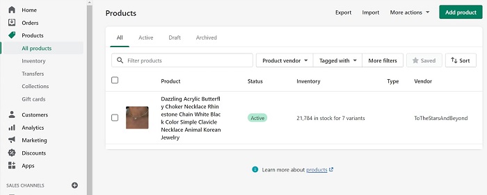 done importing aliexpress product on shopify with oberlo