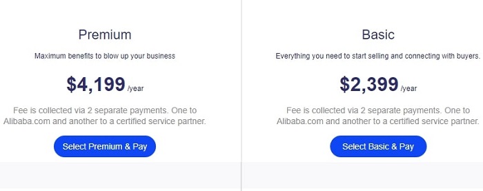 how much does alibaba costs?