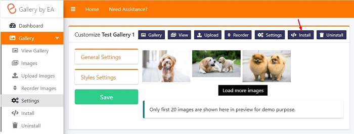 how to make and publish an image gallery in shopify 