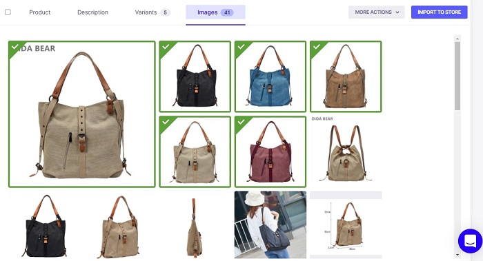 How to select product images in Oberlo 