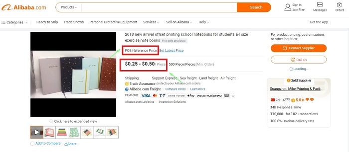 things to look for on the alibaba product page