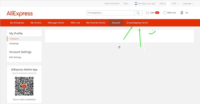 Where is Dropshipping Center in AliExpres? 