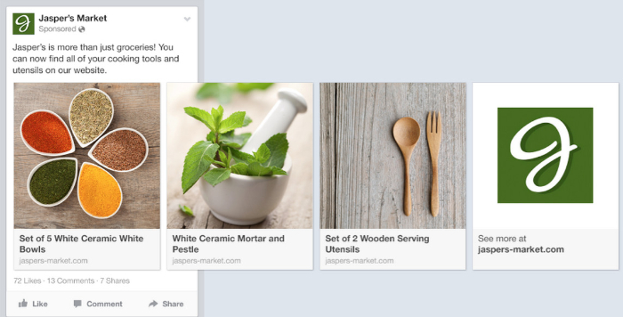 best facebook ads example for ecommerce