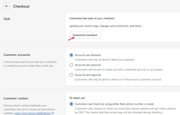 customize checkout in shopify