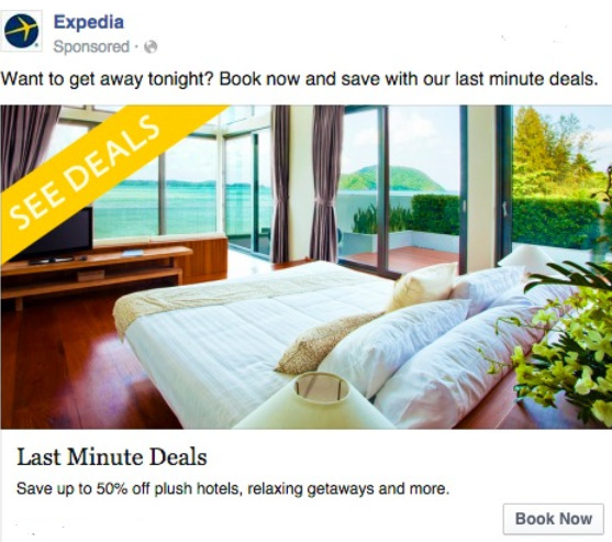 expedia facebook ad example