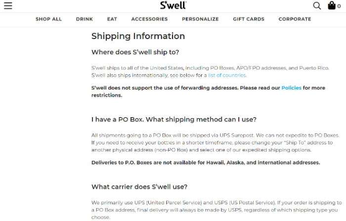 free shipping policy template