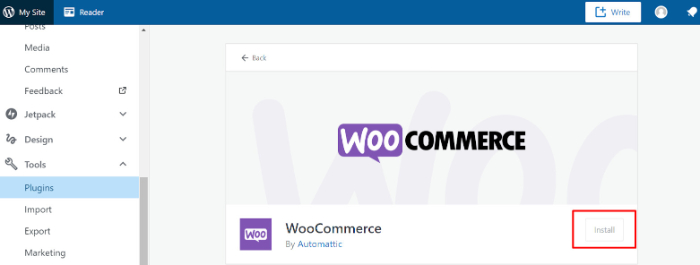 install woocommerce on wordpress