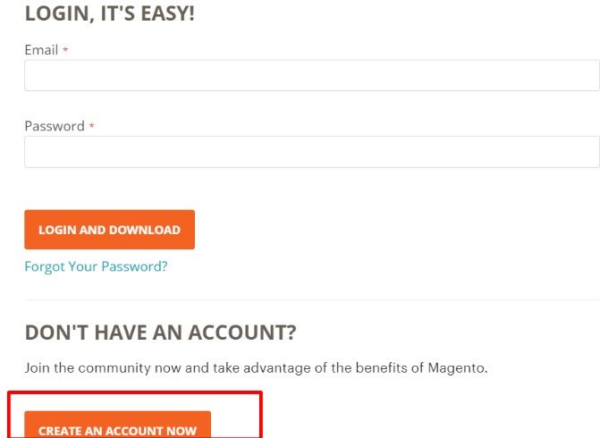 magento signup