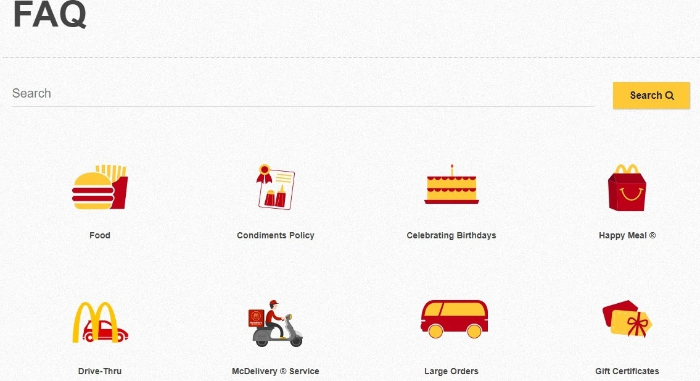 mcdonalds best faq template