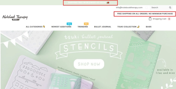 neat and clean shopify store example