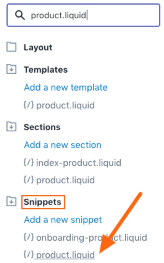 product liquid snippet file in shopify