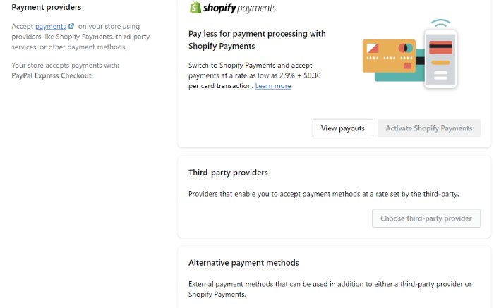 setting up shopify for payments
