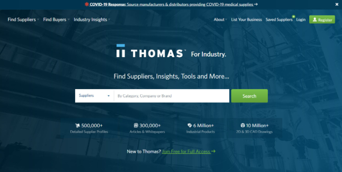 thomasnet private label dropshipping products suppliers