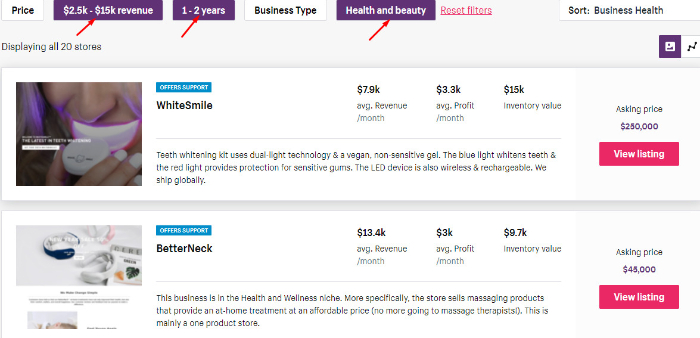 use multiple filters to get optimum results on exchange