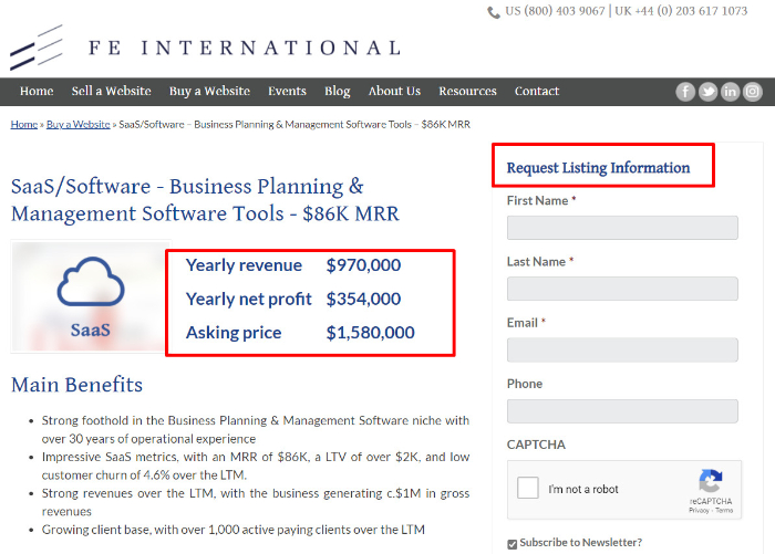 website statistics on fe international