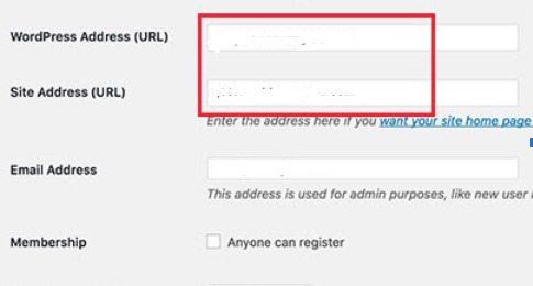 wordpress and site url