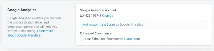 add google analytics tracking code to shopify 