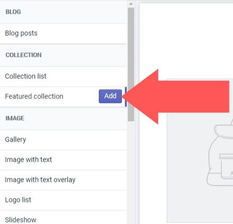 add your featured collection