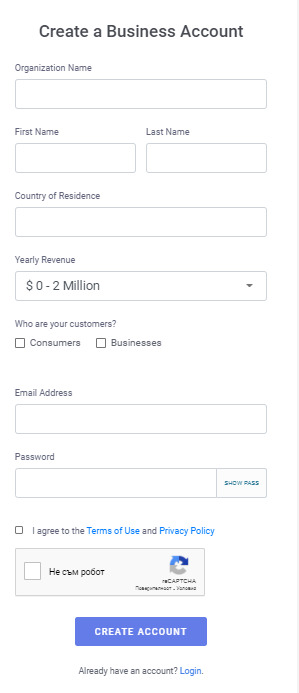 create a business account on bitpay
