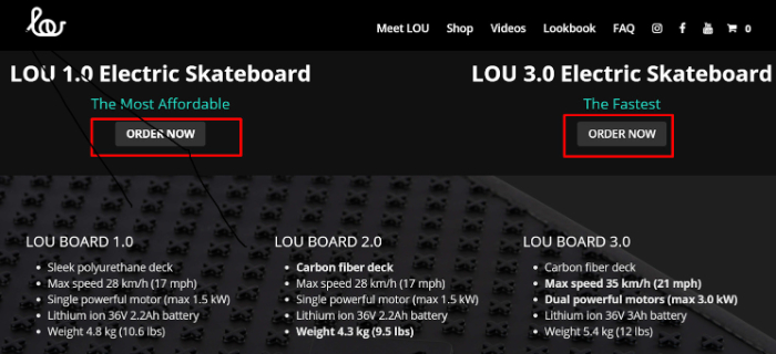 lou electric skateboard 