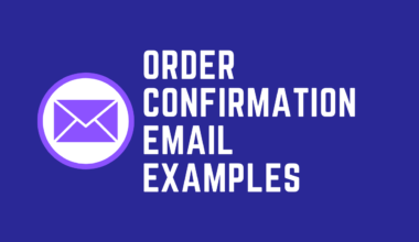 Order Confirmation Email Examples