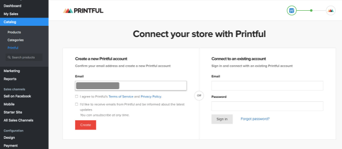  connect your store with printful