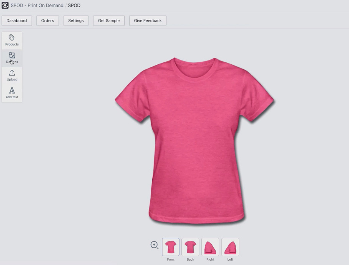 design the product as you want with spod print on demand shopify app