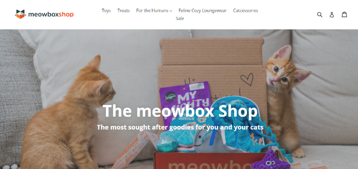 meowbox landing page