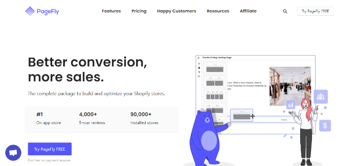 pagefly landing page builder