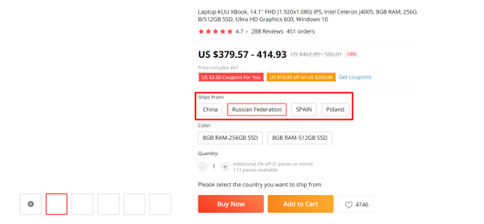 aliexpress long shipping times due to location