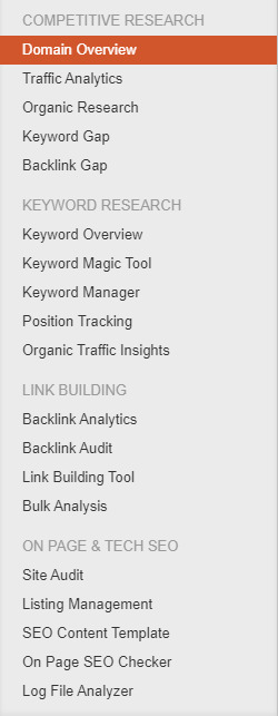 search engine optimization on semrush